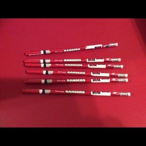 Lot of 6 new Texas Rangers baseball pencils